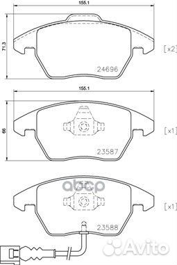 Колодки тормозные передни P85146 Brembo
