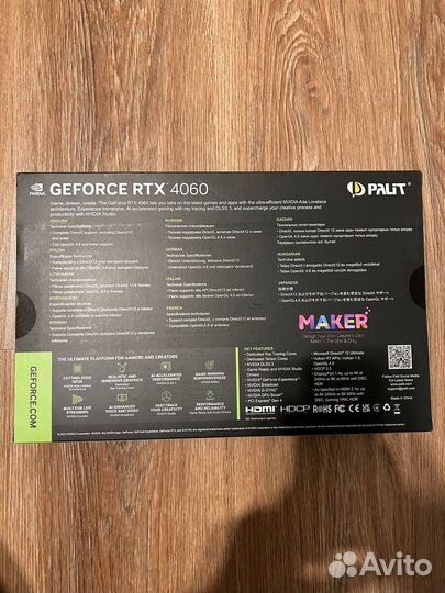 Видеокарта GeForce RTX 4060 dual 8GB