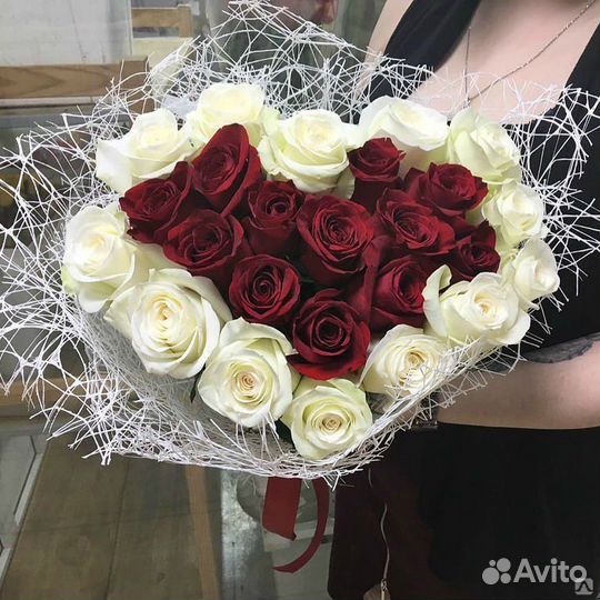 Сердце из роз