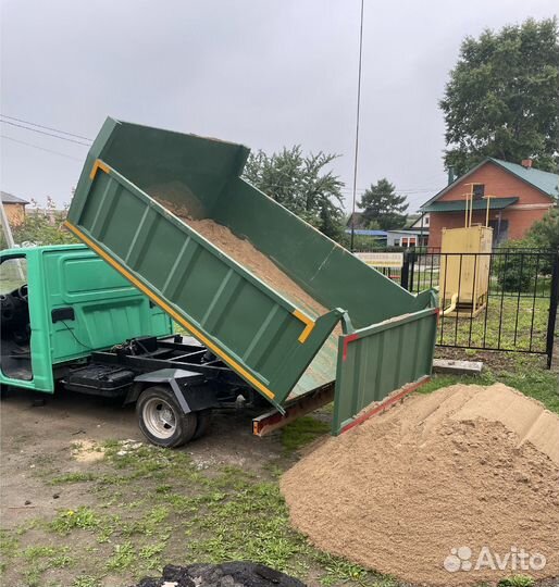 Щебень Песок Речной на мини самосвале