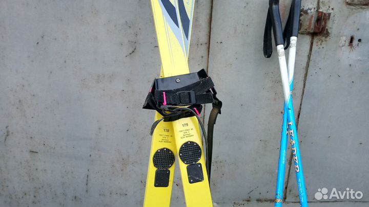 Деревянные лыжи + палки