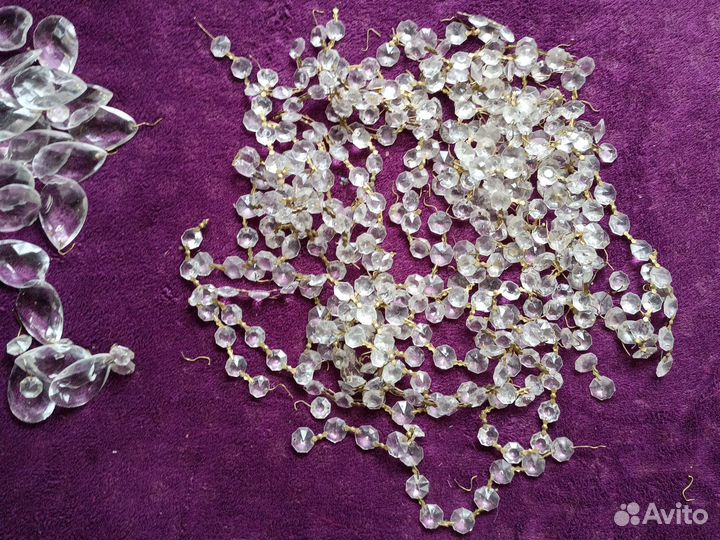 Хрустальные подвески для люстры бу