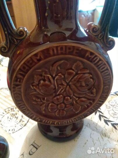 Кувшин глиняный СССР и 2е чаши