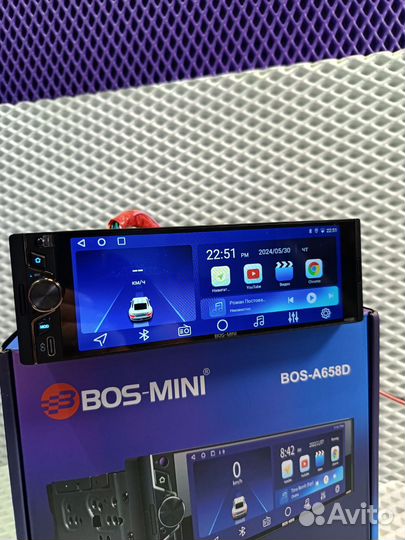 Магнитола android 1din bos mini a658d 2+32