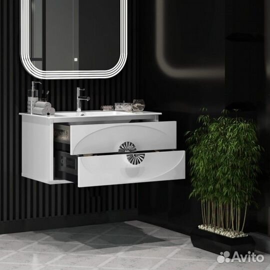 Мебель для ванной Опадирис Ибица подвесная 90 белый/хром