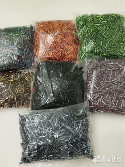 Бисер рубка стеклярус бусы товары для творчества