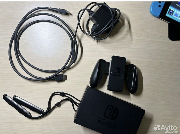 Nintendo switch прошитая 128gb + чехол