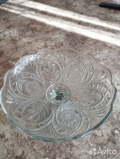 Ваза на ножке стекло СССР
