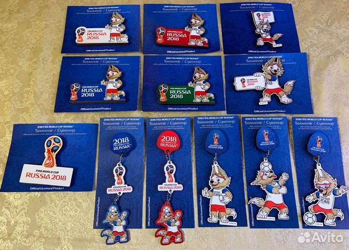 Набор подвесок (12 штук) Fifa. Чемпионат мира 2018
