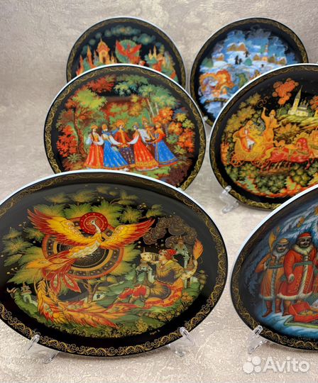 Коллекция 9 тарелок Палех (20см). Русские сказки