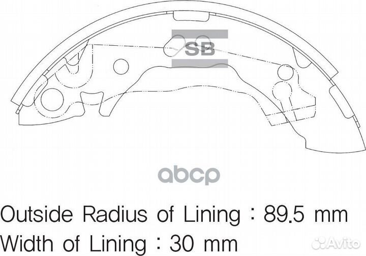Тормозные колодки барабанные Hyundai Atos/Atos