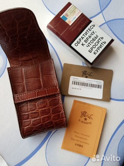 Кожаный чехол для сигарет