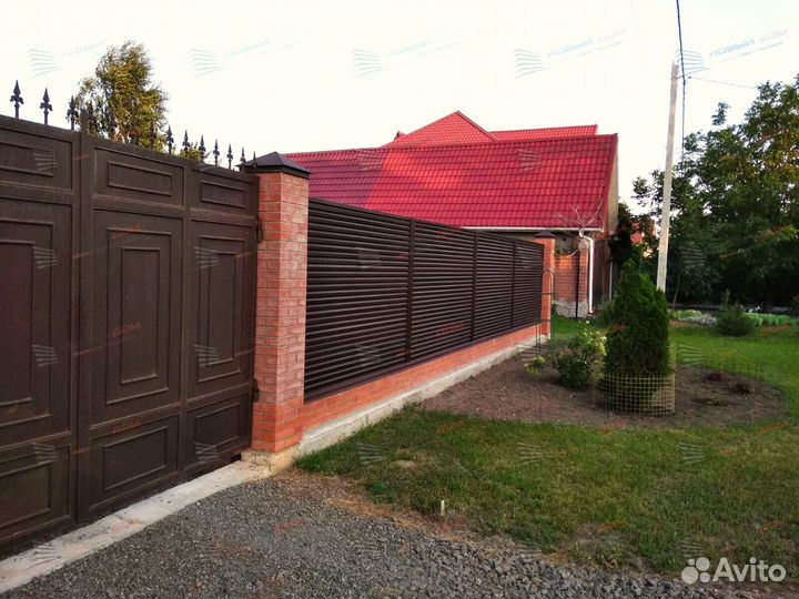 Забор жалюзи горизонтальный