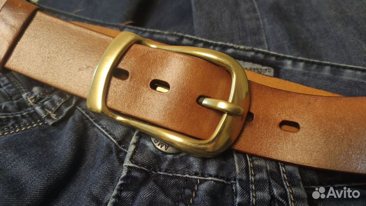 Ремень кожаный ручной работы