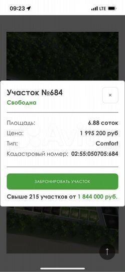 Участок 6,9 сот. (ИЖС)