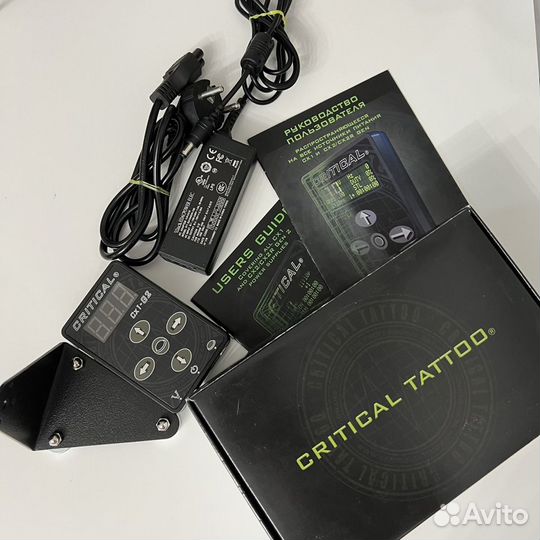 Тату машинка + блок питания Critical + расходники