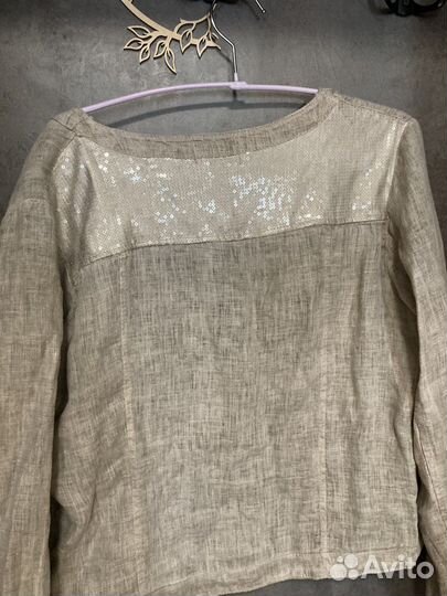 Курточка лен Италия 46 р женская