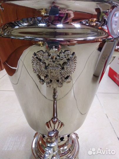 Самовар 5л угольный Герб РФ