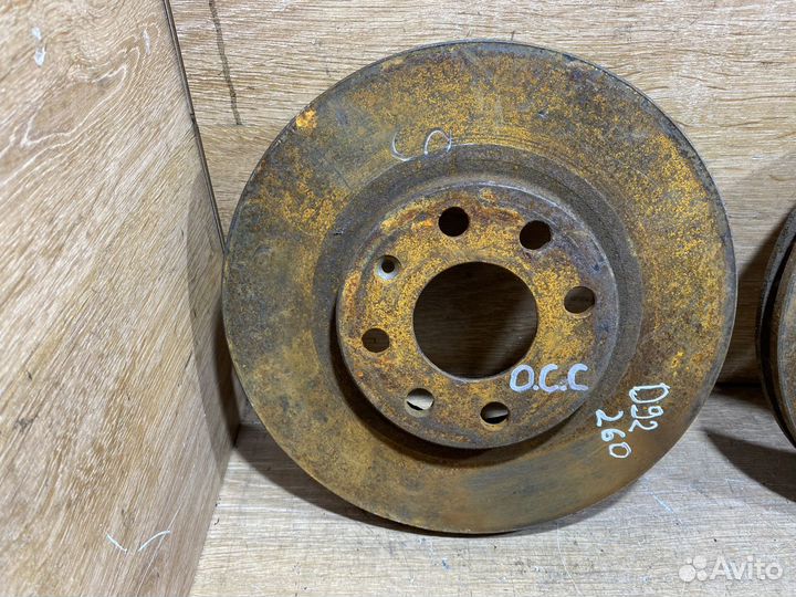 Комплект передних тормозных дисков Meriva A D92