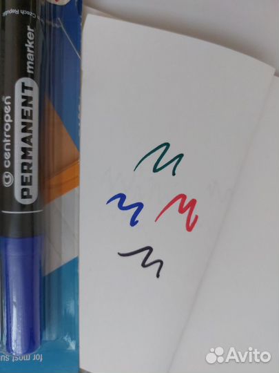 Маркеры перманентный, набор 4 цвета