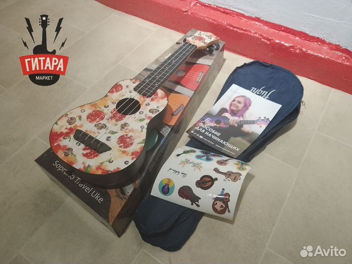 Укулеле-сопрано Flight TUS-40 pizza + чехол