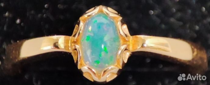 Серебряное кольцо с натуральным Опалом (Эфиопия)