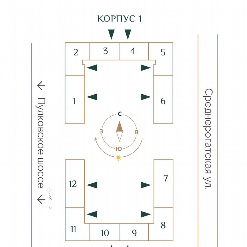 1-к. квартира, 38,2 м², 6/12 эт.