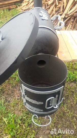 Мангал с печью под казан