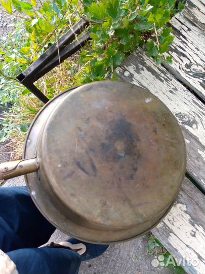 Таз для варки варенья латунный