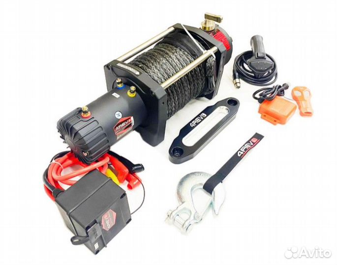Лебедка для эвакуатора 4Revo SRX 22000 12V с синте