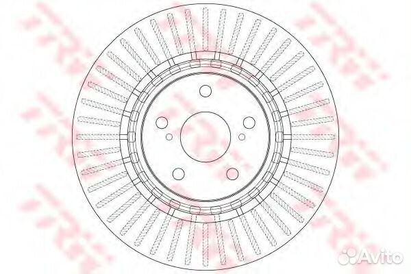 TRW DF6265 Диск тормозной передний вентилируемый