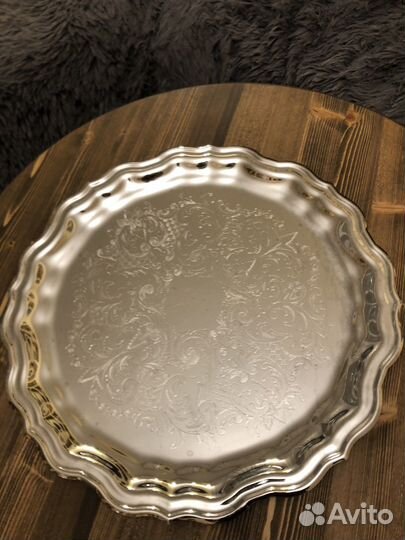 Поднос мельхиоровый Кольчугино СССР