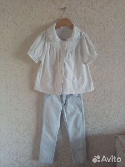 Джинсы, кофточка для девочки