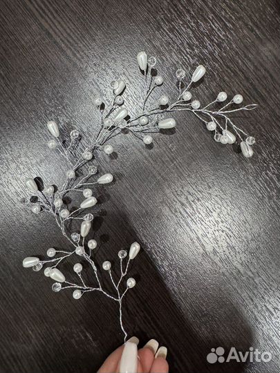 Свадебная диадема-веточка