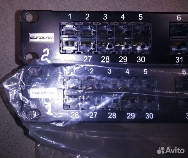 Патч-панель телефонная 19”, 1U, 50xRJ45 Eurolan