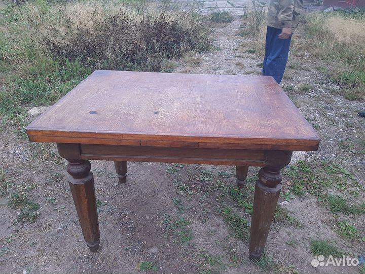 Стол старинный дубовый раздвижной