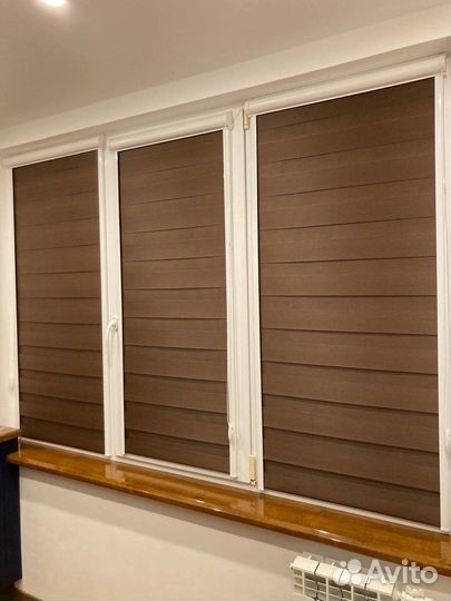 Рулонные шторы зебра