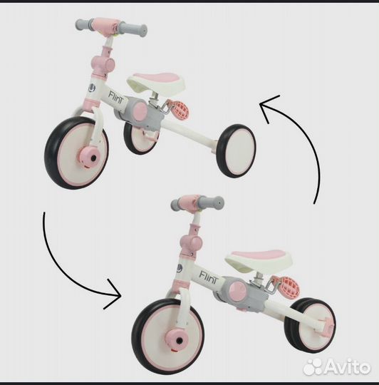 Велосипед беговел 4 в 1 BubaGO Flint/Толокар