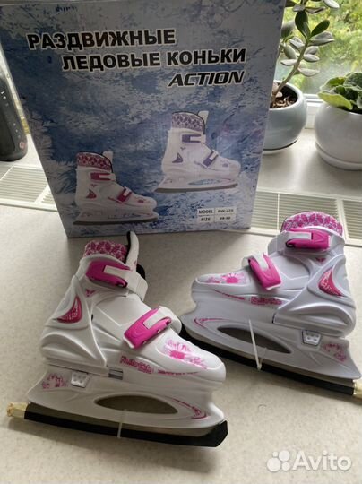Коньки раздвижные action