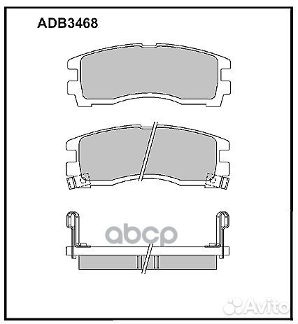 Колодки тормозные дисковые задние ADB3468 allie
