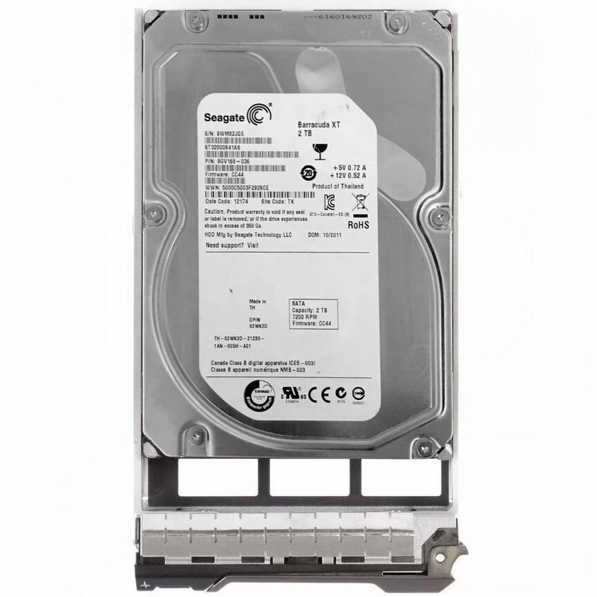 [2WK2D] Жесткий Диск Dell 2tb 7200 Sata3 3.5" Hdd 2wk2d
