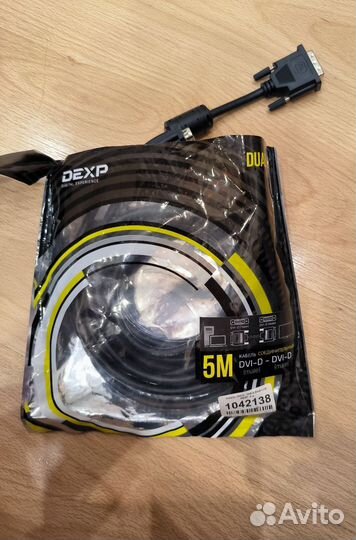 Кабель соединительный dexp DVI-D - DVI-D, 5 м