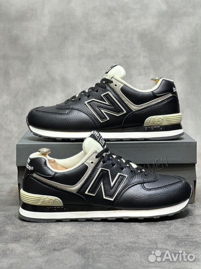 Кроссовки new balance 574 кожаные