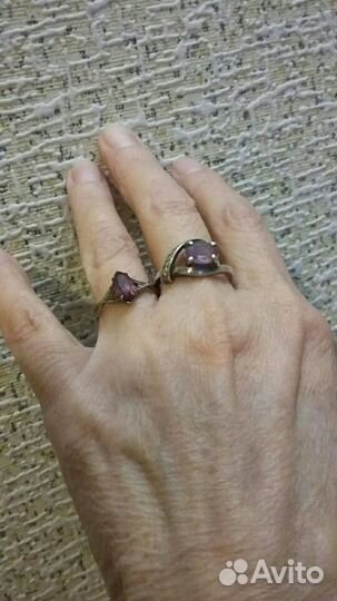 Кольца серебро,камни СССР