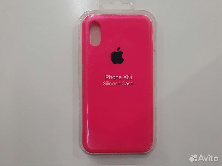 Чехол на iPhone Xs Ярко-розовый