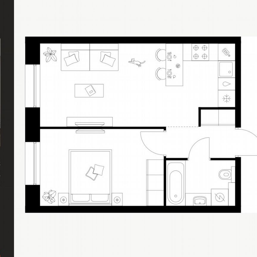 1-к. квартира, 37,6 м², 8/8 эт.