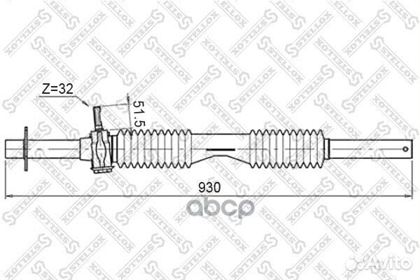 00-35008-SX рейка рулевая механическая без рул