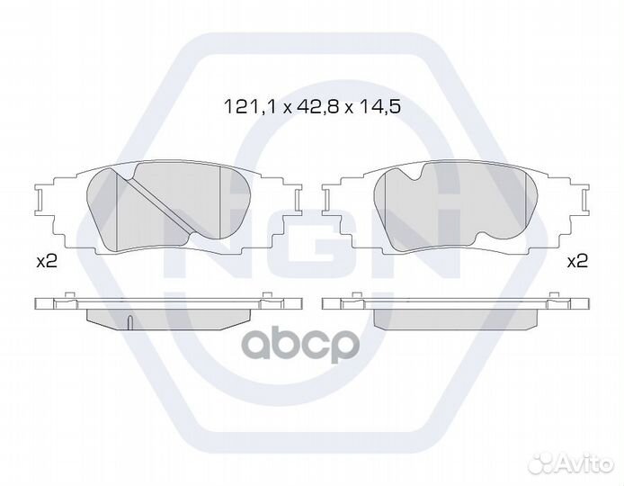 Колодки тормозные дисковые керамические зад