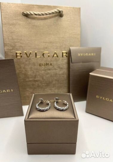 Серьги Bvlgari Serpenti Viper из белого золота 750