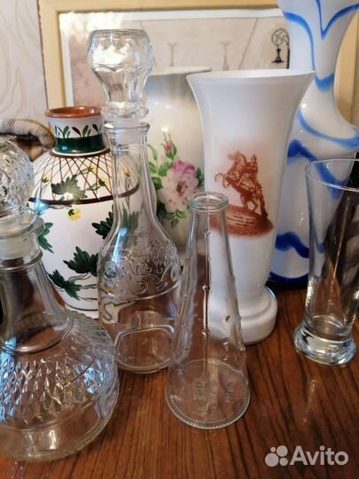 Вазы,графины стекло,фарфор,керамика СССР